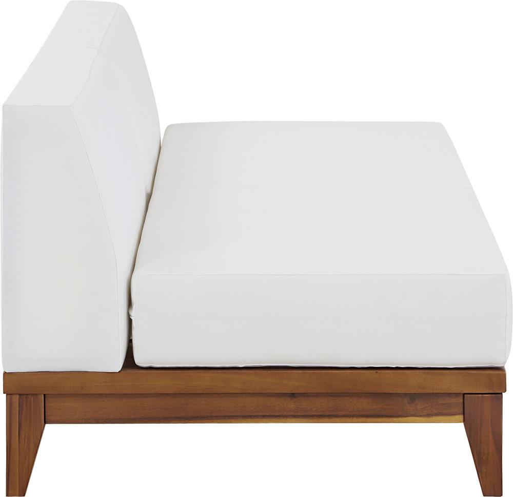 Meridian Furniture - Rio Off White Water Resistant Fabric Outdoor Patio Modular Sofa - 2Pc - 389White-S70 veiw 4