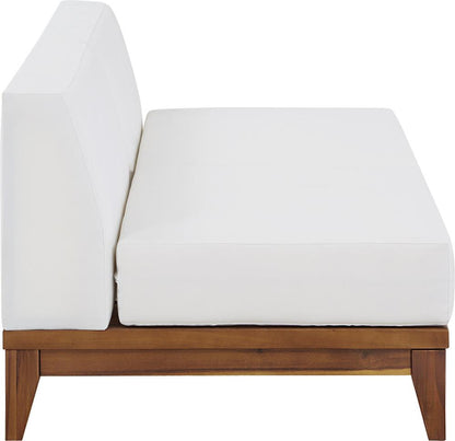 Meridian Furniture - Rio Off White Water Resistant Fabric Outdoor Patio Modular Sofa - 2Pc - 389White-S70 veiw 4