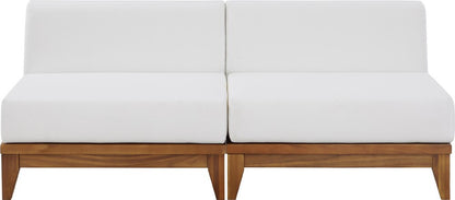 Meridian Furniture - Rio Off White Water Resistant Fabric Outdoor Patio Modular Sofa - 2Pc - 389White-S70 veiw 5