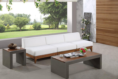 Meridian Furniture - Rio Off White Water Resistant Fabric Outdoor Patio Modular Sofa - 3Pc - 389White-S104 veiw 2