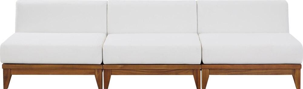 Meridian Furniture - Rio Off White Water Resistant Fabric Outdoor Patio Modular Sofa - 3Pc - 389White-S104 veiw 5