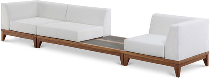 Meridian Furniture - Rio Off White Water Resistant Fabric Outdoor Patio Modular Sofa - 3Pc - 389White-S125 veiw 1