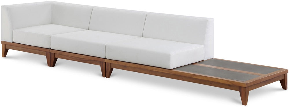 Meridian Furniture - Rio Off White Water Resistant Fabric Outdoor Patio Modular Sofa - 3Pc - 389White-S128 veiw 1