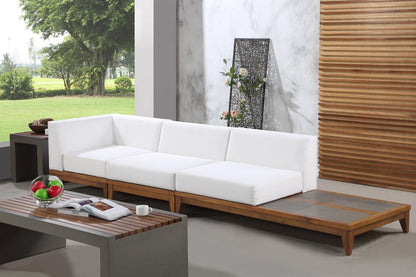 Meridian Furniture - Rio Off White Water Resistant Fabric Outdoor Patio Modular Sofa - 3Pc - 389White-S128 veiw 2