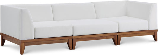 Meridian Furniture - Rio Off White Water Resistant Fabric Outdoor Patio Modular Sofa - 3Pc - 389White-S96 veiw 1