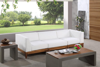 Meridian Furniture - Rio Off White Water Resistant Fabric Outdoor Patio Modular Sofa - 3Pc - 389White-S96 veiw 2