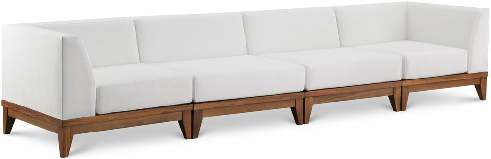 Meridian Furniture - Rio Off White Water Resistant Fabric Outdoor Patio Modular Sofa - 4Pc - 389White-S131 veiw 1