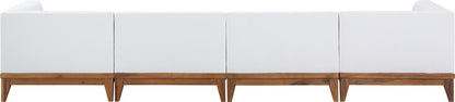 Meridian Furniture - Rio Off White Water Resistant Fabric Outdoor Patio Modular Sofa - 4Pc - 389White-S131 veiw 3