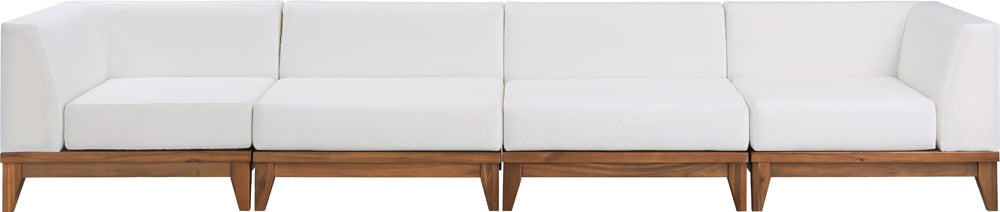 Meridian Furniture - Rio Off White Water Resistant Fabric Outdoor Patio Modular Sofa - 4Pc - 389White-S131 veiw 4