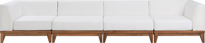 Meridian Furniture - Rio Off White Water Resistant Fabric Outdoor Patio Modular Sofa - 4Pc - 389White-S131 veiw 4