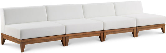 Meridian Furniture - Rio Off White Water Resistant Fabric Outdoor Patio Modular Sofa - 4Pc - 389White-S138 veiw 1