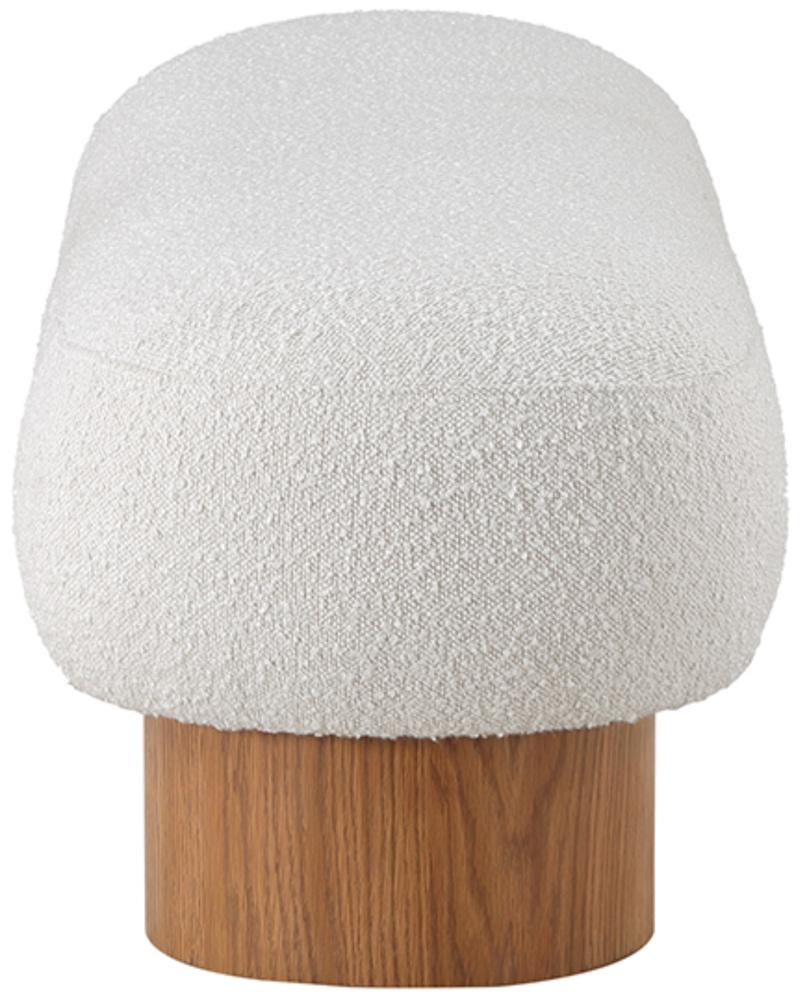 Meridian Furniture - Robertson Cream Boucle Fabric Bench - 22003Cream veiw 5