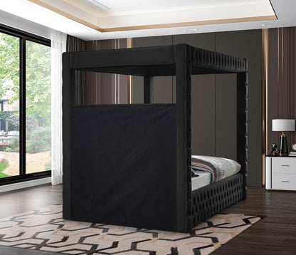 Meridian Furniture - Royal Black Velvet King Bed - RoyalBlack-K veiw 6