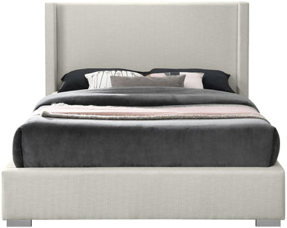 Meridian Furniture - Royce Beige Linen Textured Fabric Full Bed - RoyceBeige-F veiw 6
