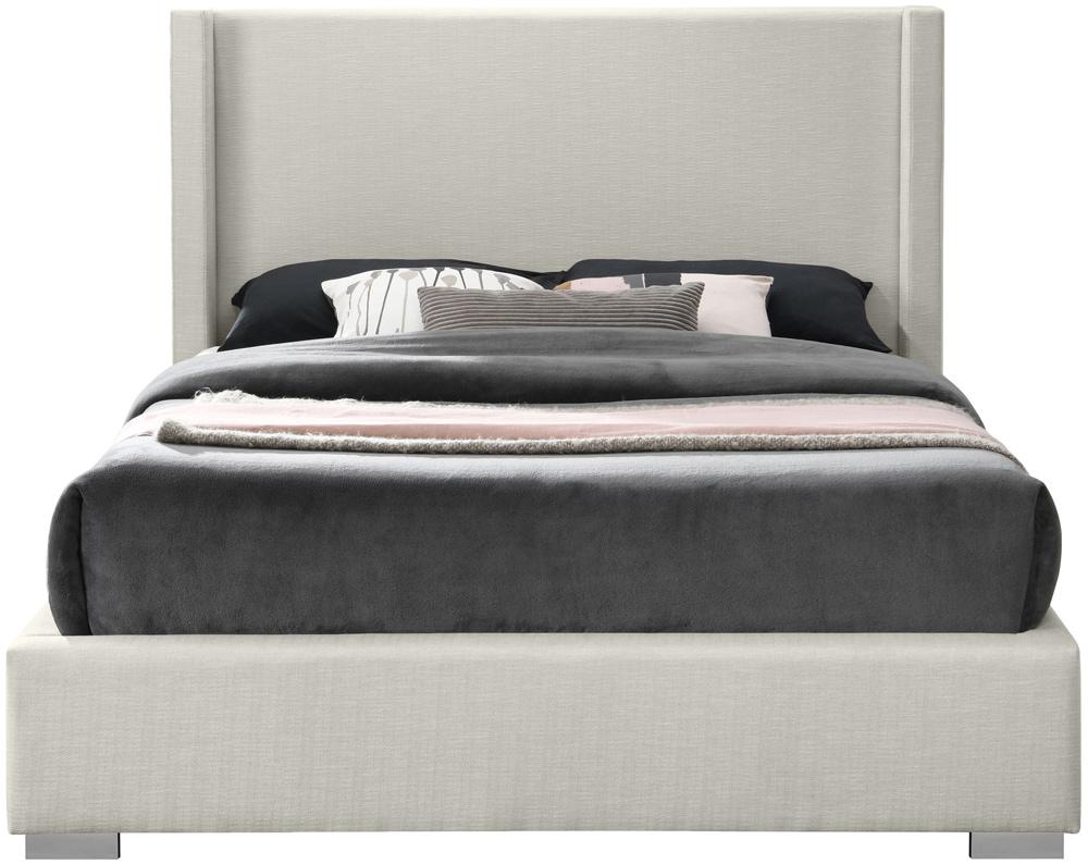 Meridian Furniture - Royce Beige Linen Textured Fabric King Bed - RoyceBeige-K veiw 6