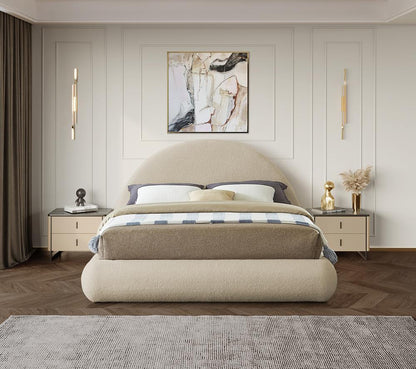 Meridian Furniture - Rudy Beige Teddy Fabric Full Bed - RudyBeige-F veiw 4