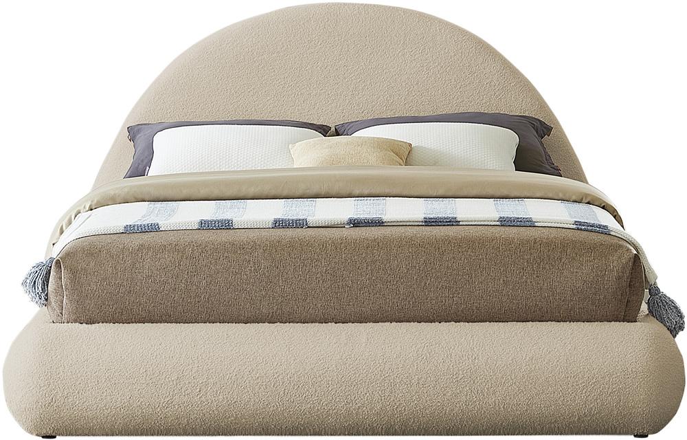 Meridian Furniture - Rudy Beige Teddy Fabric King Bed - RudyBeige-K veiw 3