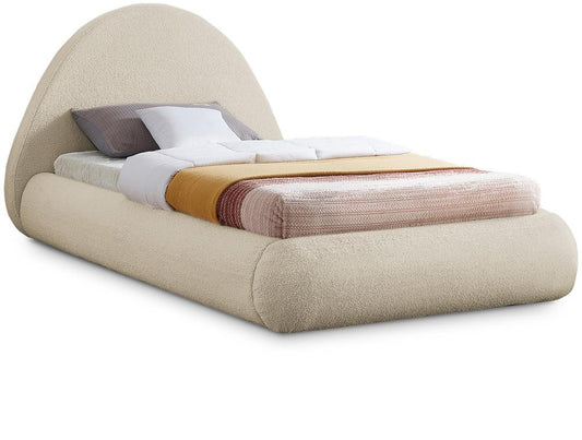 Meridian Furniture - Rudy Beige Teddy Fabric Twin Bed - RudyBeige-T veiw 1