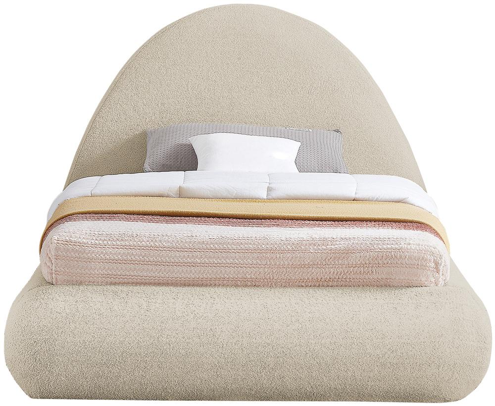 Meridian Furniture - Rudy Beige Teddy Fabric Twin Bed - RudyBeige-T veiw 3