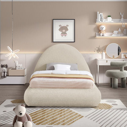 Meridian Furniture - Rudy Beige Teddy Fabric Twin Bed - RudyBeige-T veiw 4