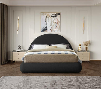 Meridian Furniture - Rudy Black Teddy Fabric Full Bed - RudyBlack-F veiw 4