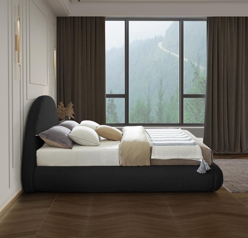 Meridian Furniture - Rudy Black Teddy Fabric Full Bed - RudyBlack-F veiw 6