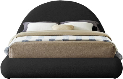Meridian Furniture - Rudy Black Teddy Fabric Queen Bed - RudyBlack-Q veiw 3