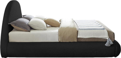 Meridian Furniture - Rudy Black Teddy Fabric Queen Bed - RudyBlack-Q veiw 5