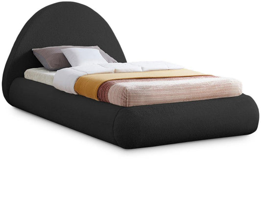 Meridian Furniture - Rudy Black Teddy Fabric Twin Bed - RudyBlack-T veiw 1