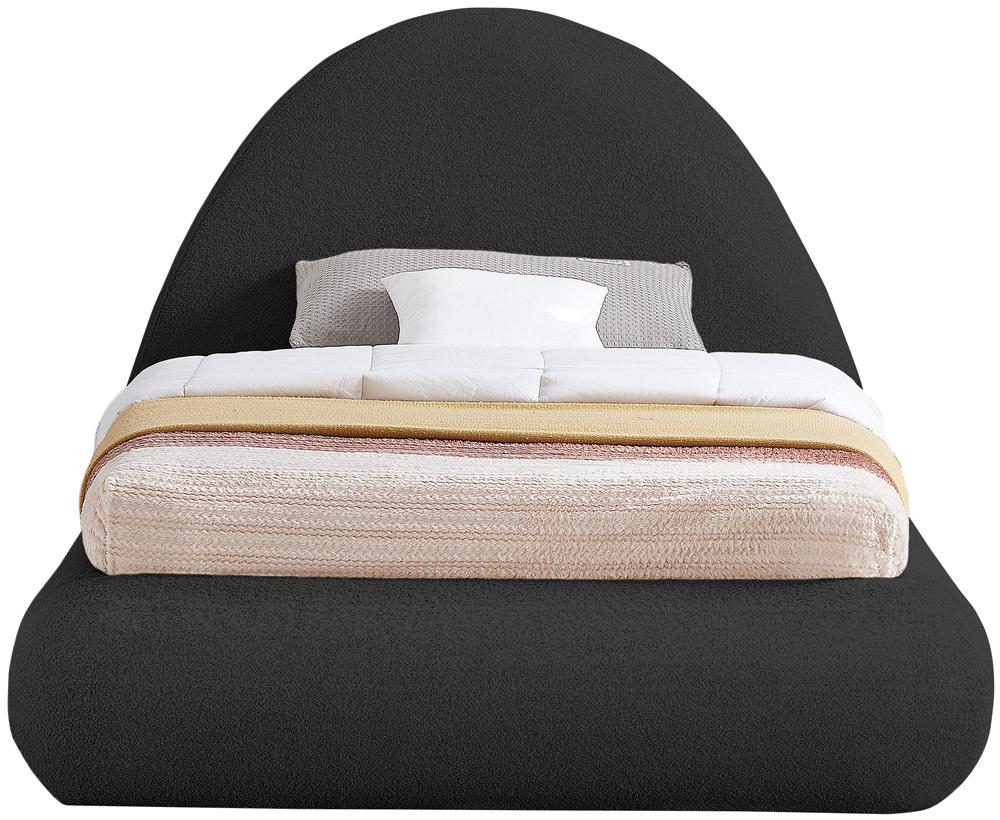 Meridian Furniture - Rudy Black Teddy Fabric Twin Bed - RudyBlack-T veiw 3
