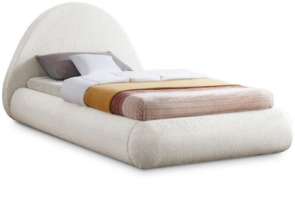 Meridian Furniture - Rudy Cream Teddy Fabric Twin Bed - RudyCream-T veiw 1