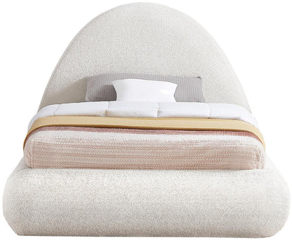 Meridian Furniture - Rudy Cream Teddy Fabric Twin Bed - RudyCream-T veiw 3