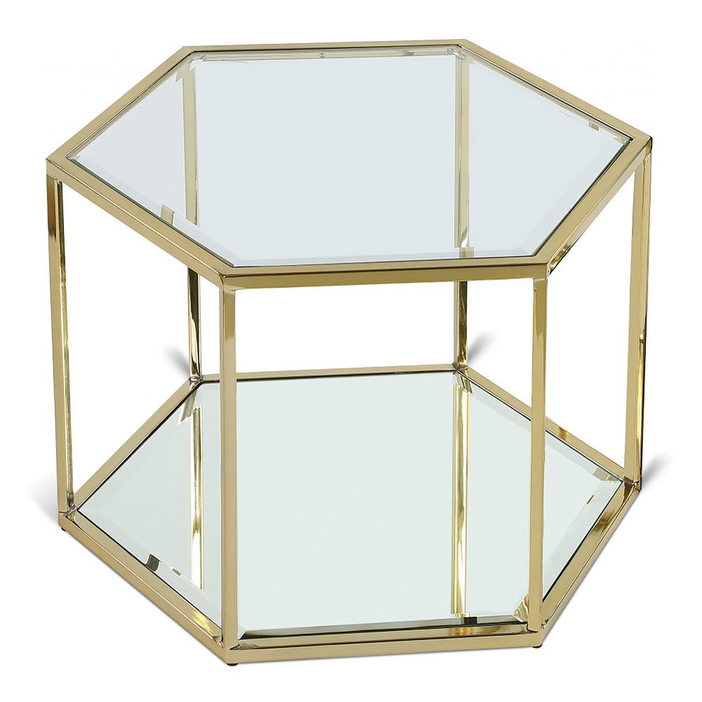 Meridian Furniture - Sei Brushed Gold Coffee Table - 205-CT veiw 1