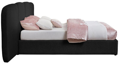 Meridian Furniture - Shiloh Black Boucle Fabric Queen Bed - ShilohBlack-Q veiw 5