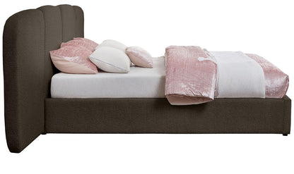 Meridian Furniture - Shiloh Brown Boucle Fabric King Bed - ShilohBrown-K veiw 5