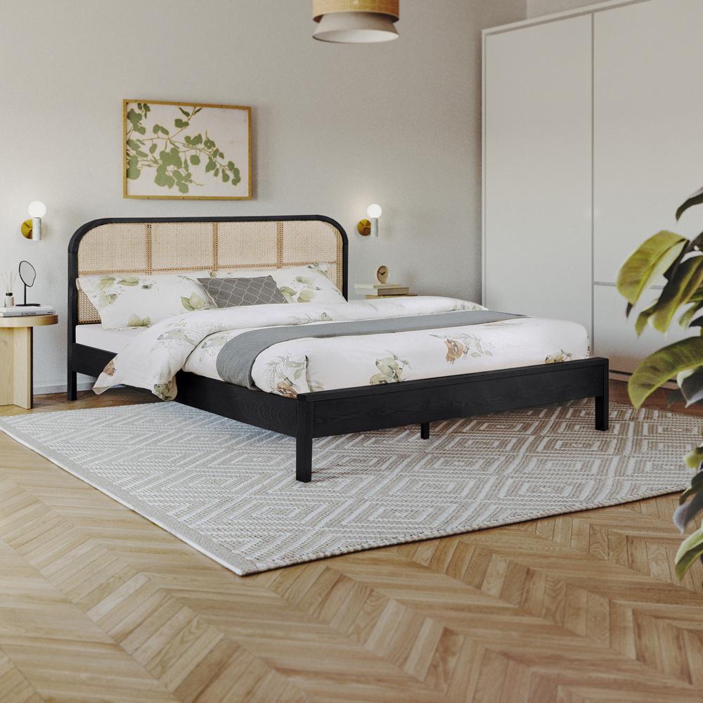 Meridian Furniture - Siena Black Ash Wood Full Bed - SienaBlack-F veiw 2