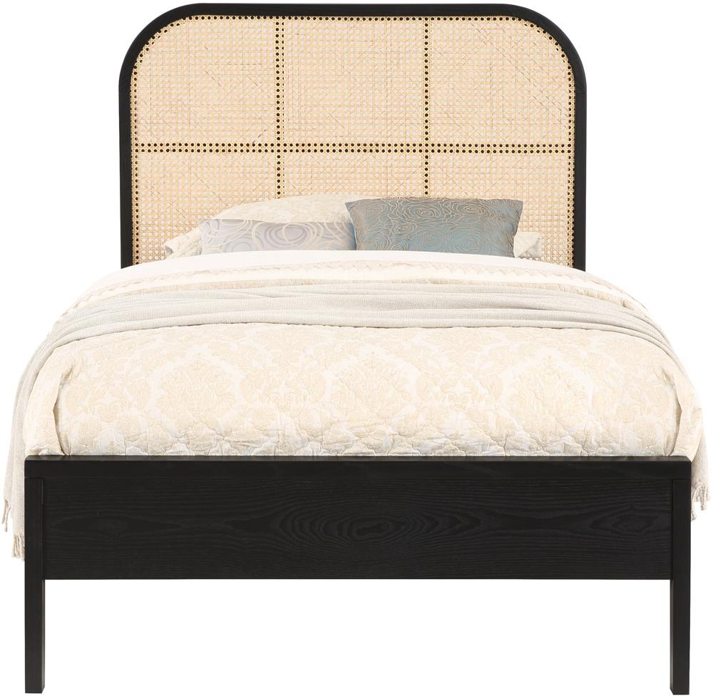 Meridian Furniture - Siena Black Ash Wood Twin Bed - SienaBlack-T veiw 3