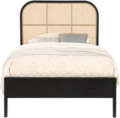 Meridian Furniture - Siena Black Ash Wood Twin Bed - SienaBlack-T veiw 3