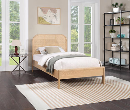 Meridian Furniture - Siena Natural Ash Wood Twin Bed - SienaNatural-T veiw 2