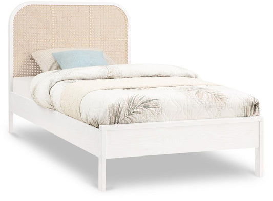 Meridian Furniture - Siena White Ash Wood Twin Bed - SienaWhite-T veiw 1
