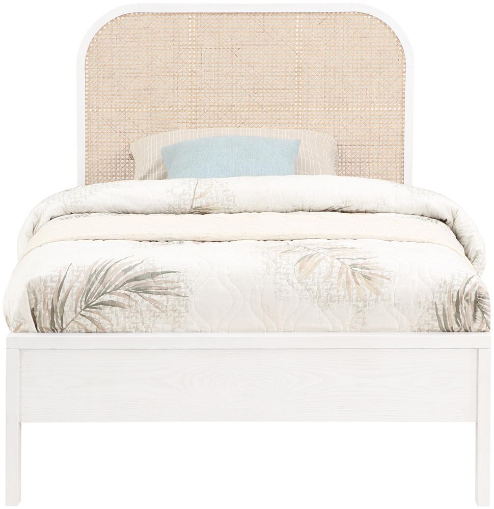 Meridian Furniture - Siena White Ash Wood Twin Bed - SienaWhite-T veiw 3