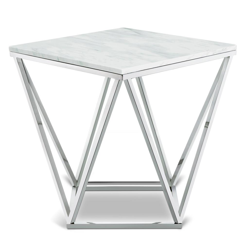 Meridian Furniture - Skyler Chrome End Table - 2Pc - 244-E veiw 1