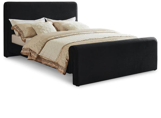 Meridian Furniture - Sloan Black Velvet King Bed - SloanBlack-K veiw 1