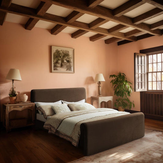 Meridian Furniture - Sloan Brown Velvet Full Bed - SloanBrown-F veiw 2