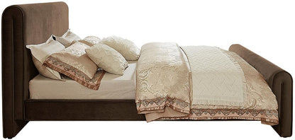 Meridian Furniture - Sloan Brown Velvet Full Bed - SloanBrown-F veiw 5