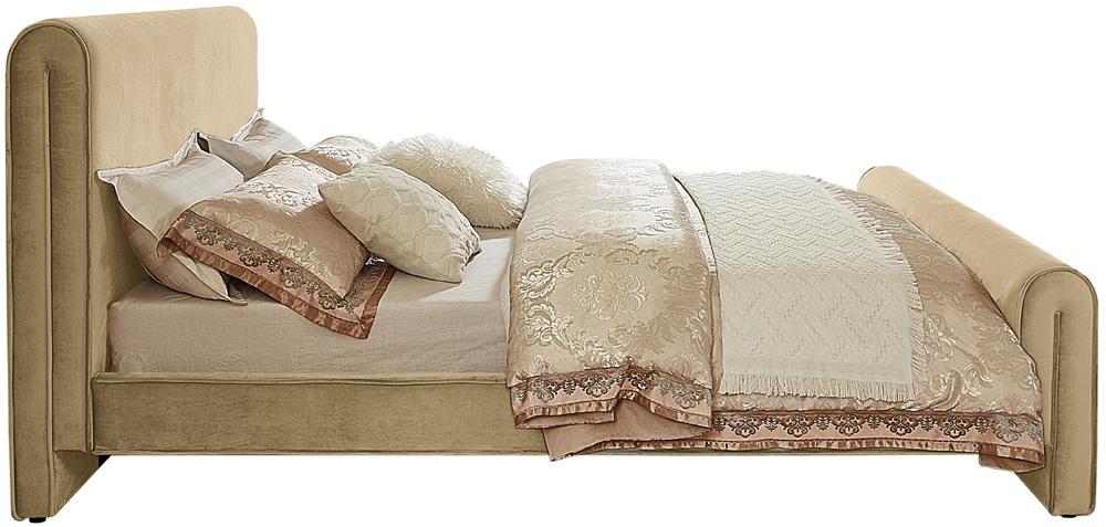Meridian Furniture - Sloan Camel Velvet King Bed - SloanCamel-K veiw 5