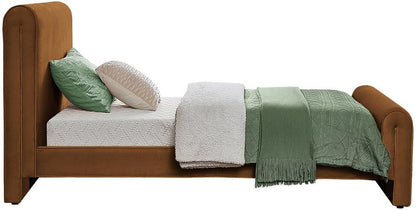 Meridian Furniture - Sloan Saddle Velvet Twin Bed - SloanSaddle-T veiw 5