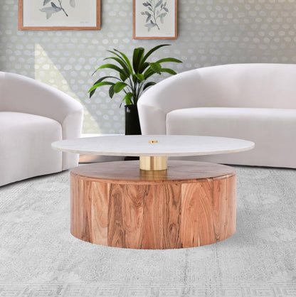 Meridian Furniture - Stonewood Acacia Wood Coffee Table - 2Pc - 221-CT veiw 2