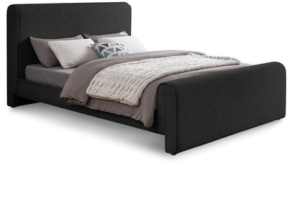 Meridian Furniture - Stylus Black Boucle Fabric Full Bed - StylusBlack-F veiw 1