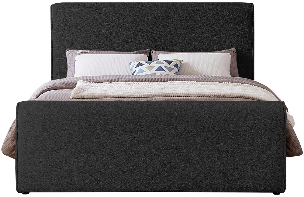 Meridian Furniture - Stylus Black Boucle Fabric Full Bed - StylusBlack-F veiw 3